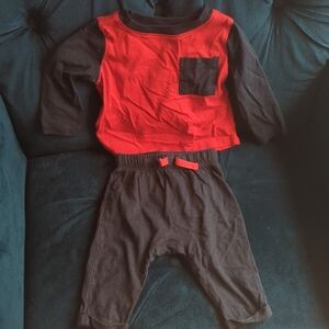 Red and Navy Baby Outfit
